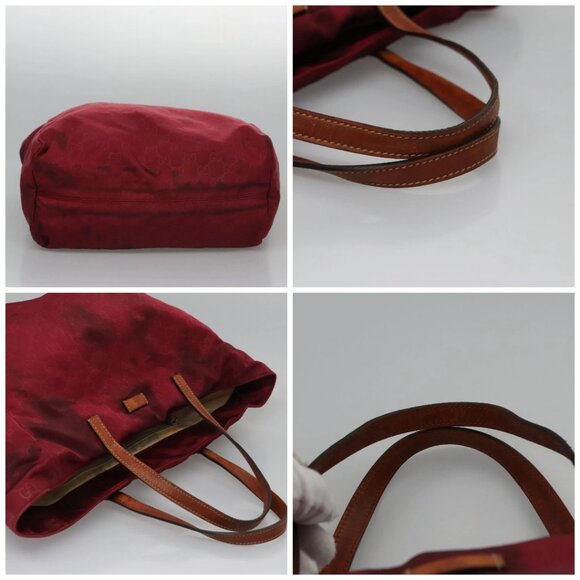 GUCCI GG Canvas Tote Bag Nylon Red 282439 Auth 114411 - Picture 16 of 16